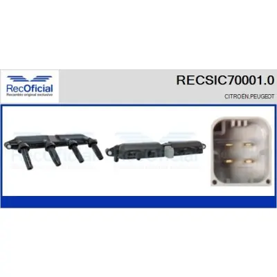 Bobina de encendido RECOFICIAL RECSIC70001.0 RECOFICIAL RECSIC70001.0 Nueva Colección